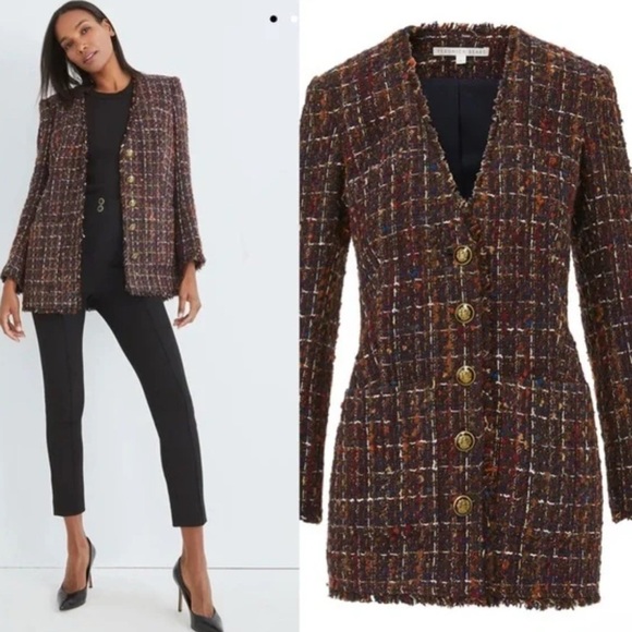 Veronica Beard Doris Dickey metallic tweed blazer jacket - Picture 1 of 5
